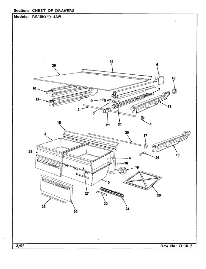 Diagram for RB18KA-4AW (BOM: AG42C)
