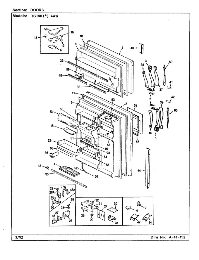 Diagram for RB18KA-4AW (BOM: AG42C)