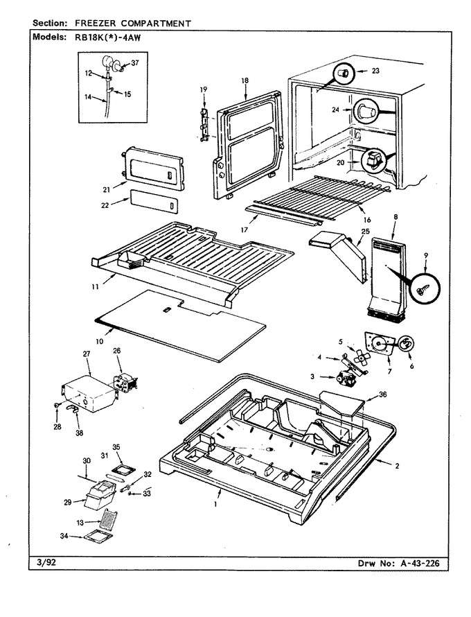 Diagram for RB18KA-4AW (BOM: BG43A)