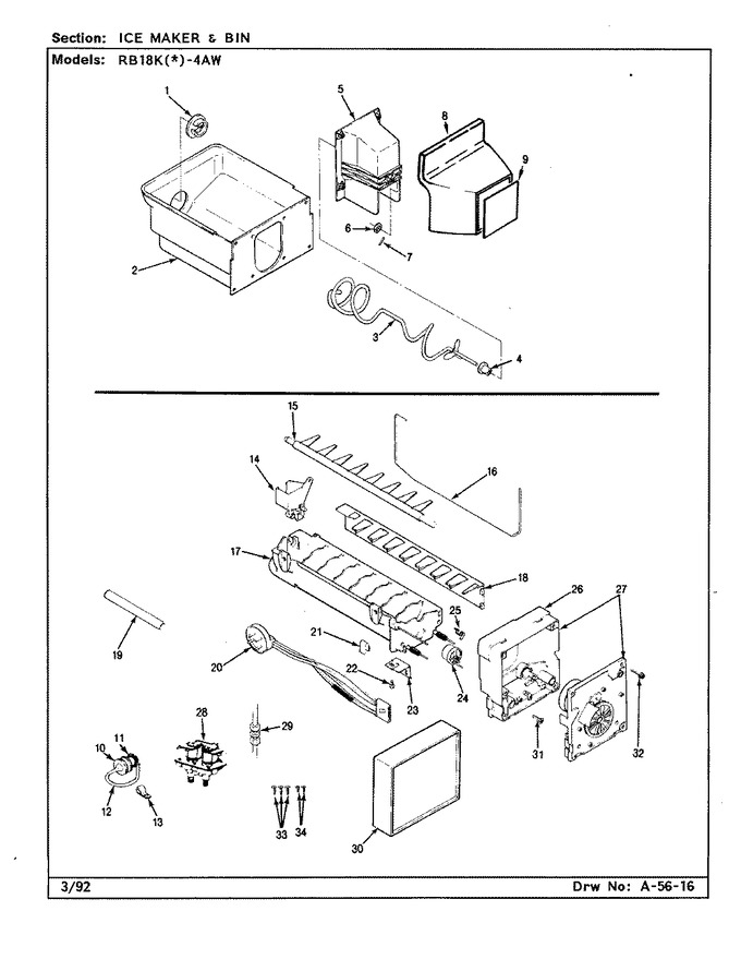 Diagram for RB18KA-4AW (BOM: AG43C)