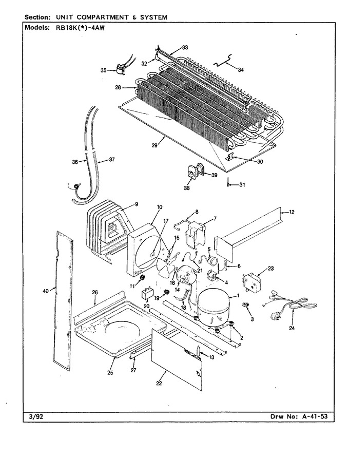 Diagram for RB18KA-4AW (BOM: AG42C)