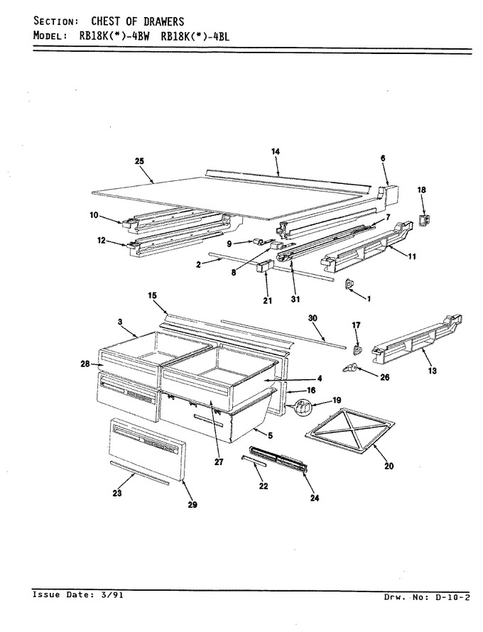 Diagram for RB18KA-4BW (BOM: BG46A)