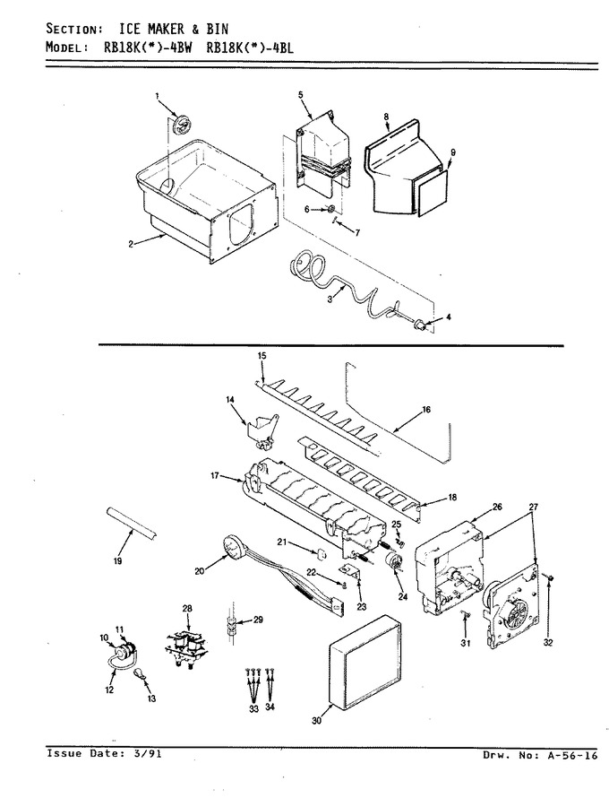 Diagram for RB18KN-4BW (BOM: BG46A)