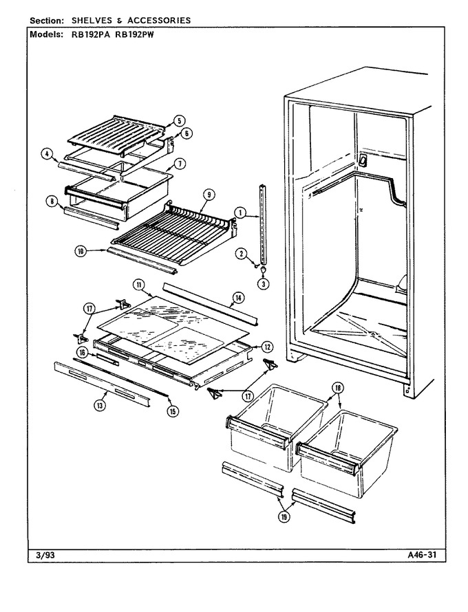 Diagram for RB192PW (BOM: DE71A)