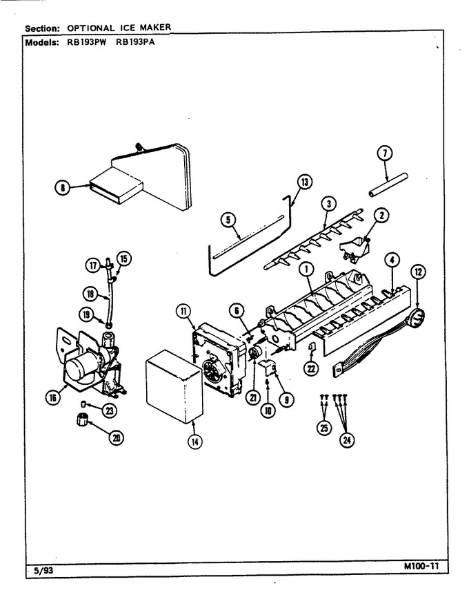 Diagram for RB193PW (BOM: DE73A)