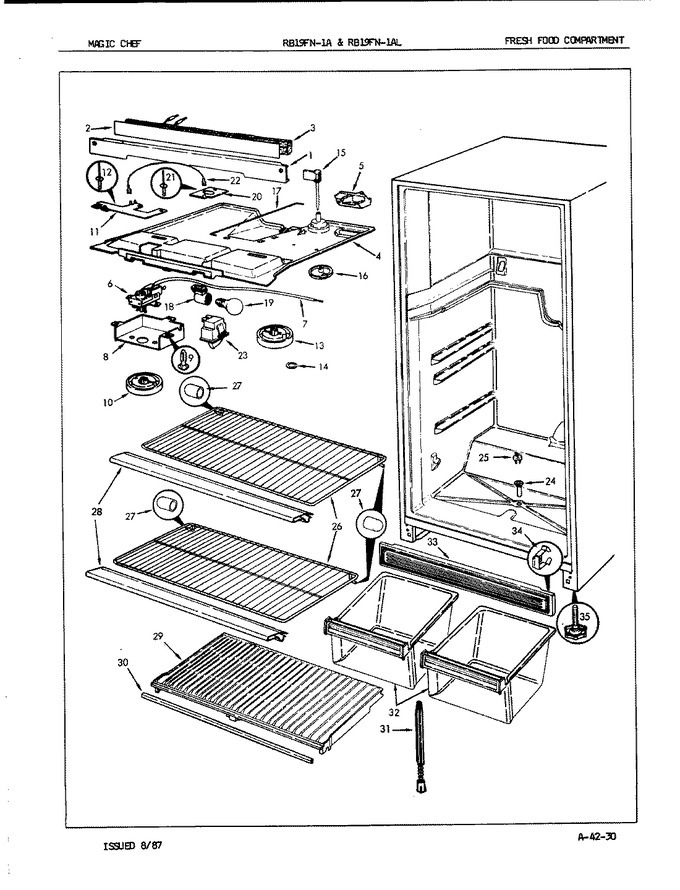 Diagram for RB19FY-1AL (BOM: 7C17B)