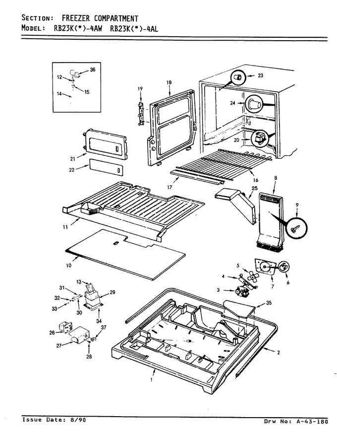 Diagram for RB23KN-4AW (BOM: AG98B)