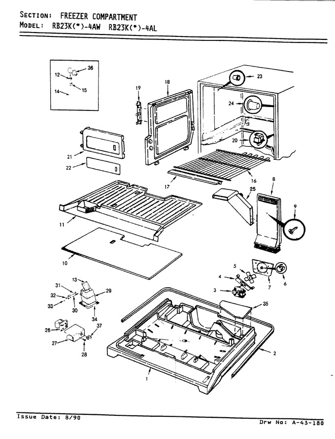 Diagram for RB23KA-4AW (BOM: BG97A)
