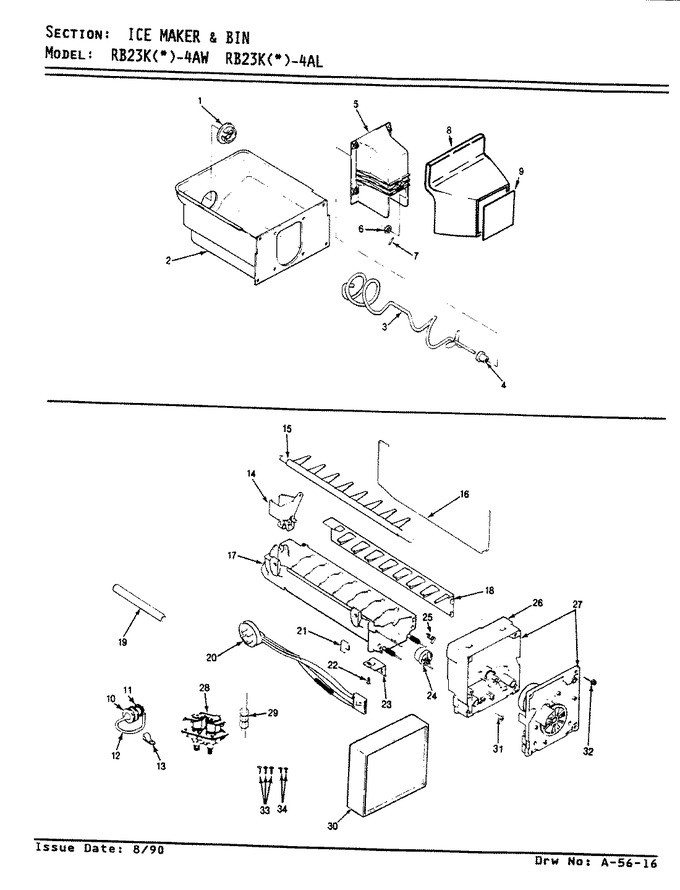 Diagram for RB23KA-4AW (BOM: BG97A)