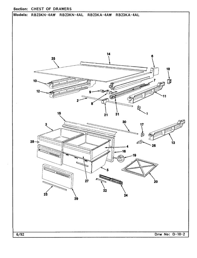 Diagram for RB23KN-4AW (BOM: BG97B)