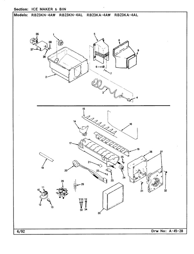 Diagram for RB23KN-4AL (BOM: BG96B)