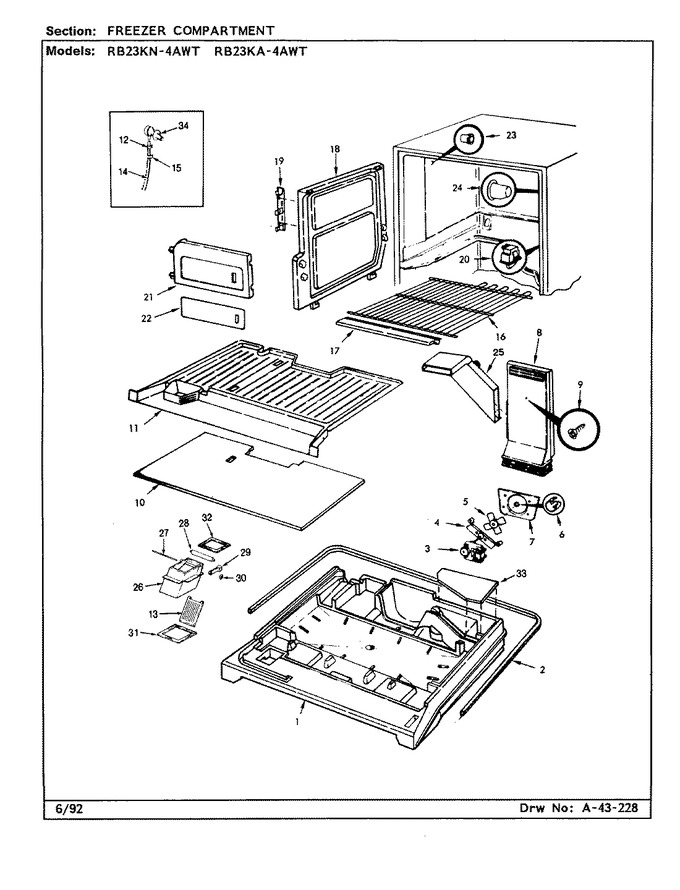Diagram for RB23KA4AWT (BOM: CL82A)