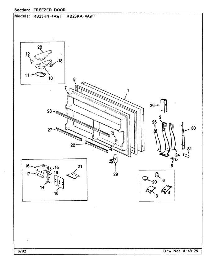 Diagram for RB23KA4AWT (BOM: CL82A)