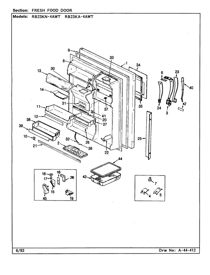 Diagram for RB23KA4AWT (BOM: CL82A)