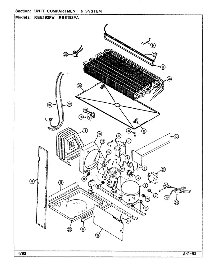 Diagram for RBE193PW (BOM: DG62A)