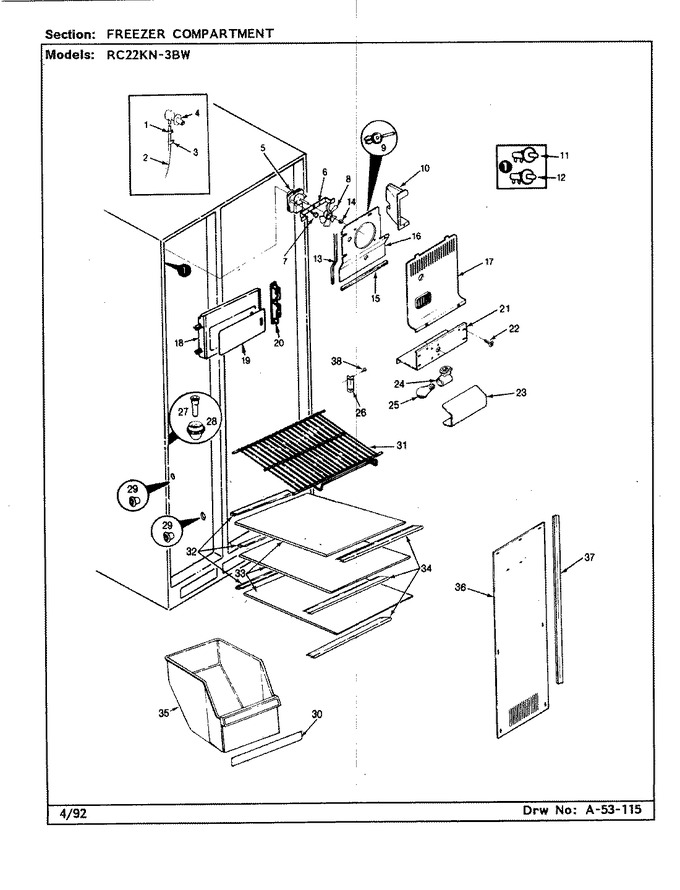 Diagram for RC22KN-3BW (BOM: BS35A)