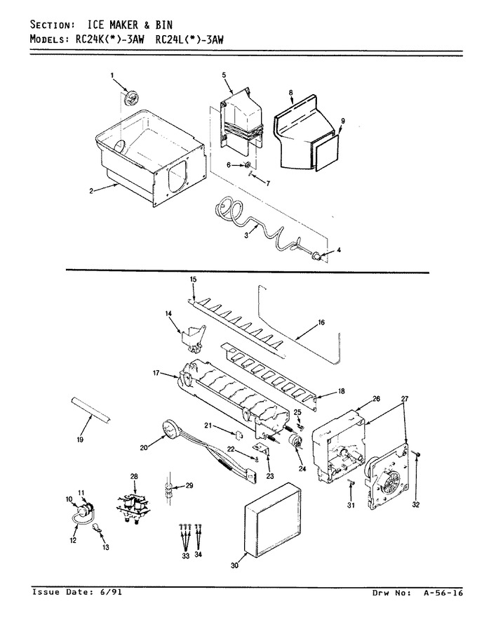 Diagram for RC24LA-3AW (BOM: BS81C)