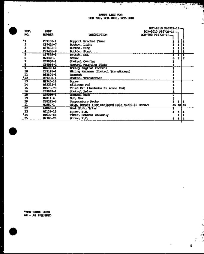 Diagram for RCC-1010 (BOM: P8572901S)