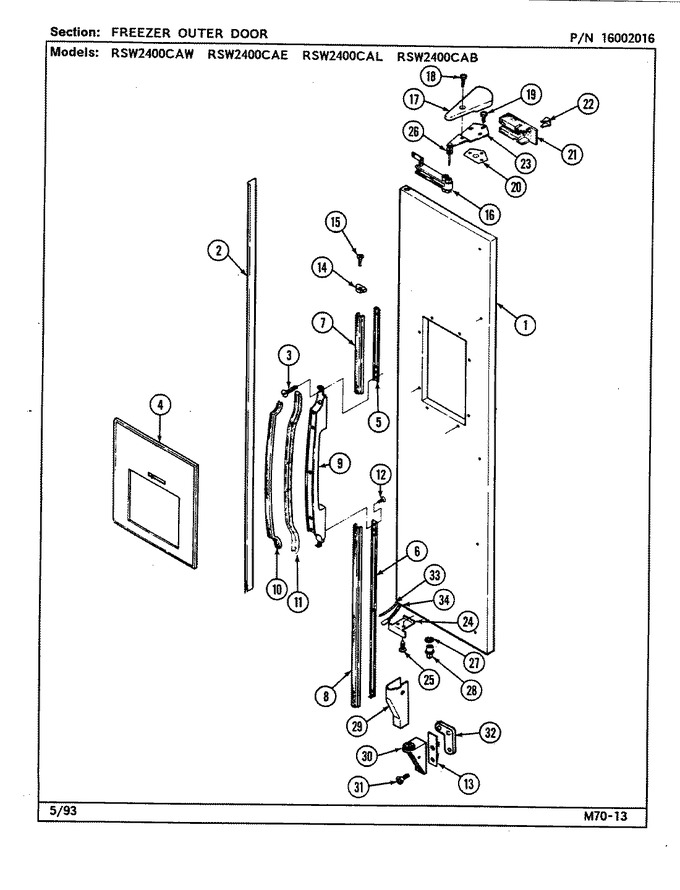 Diagram for RSW2400CAL (BOM: DM87A)