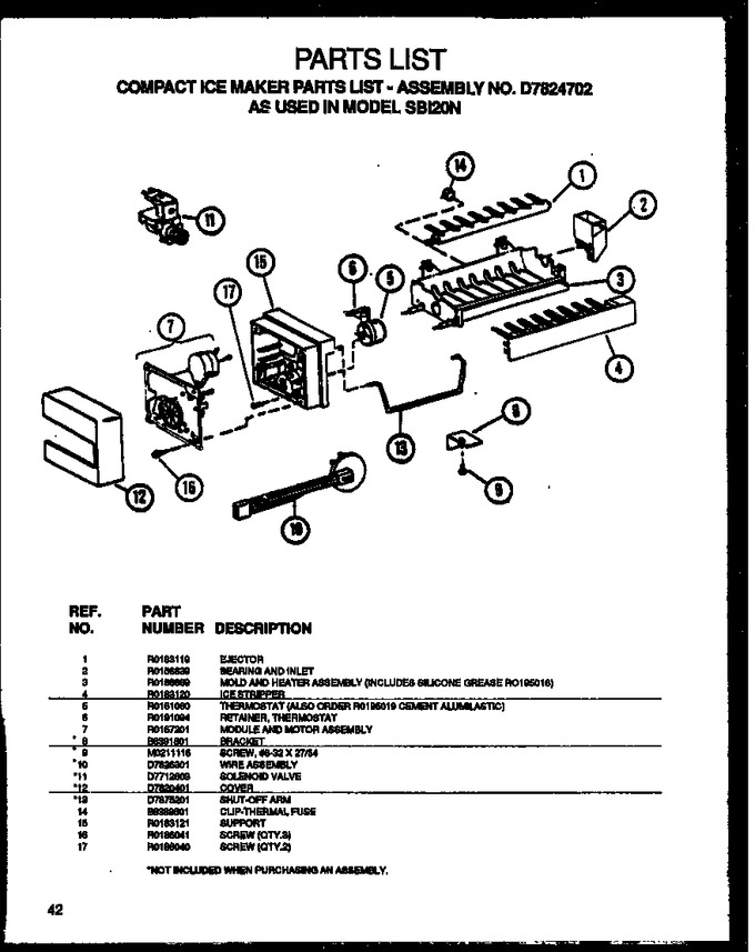 Diagram for SBI20NW (BOM: P1162902W W)