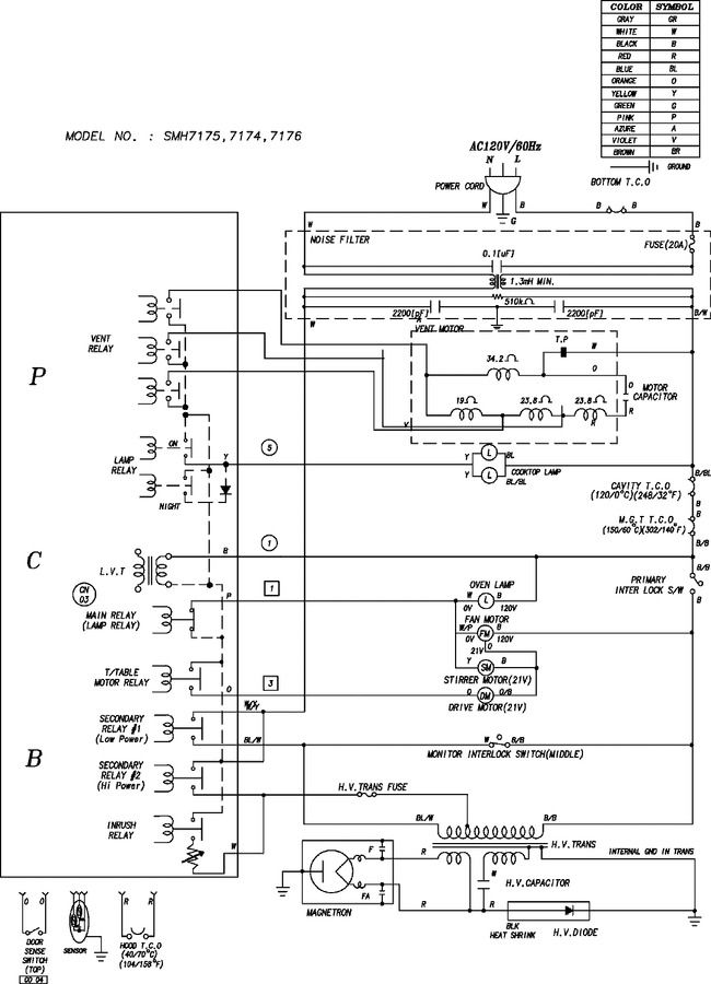 Diagram for SMH7174WE/XAA