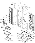 Diagram for 12 - Ref/fz Shelves, Lights, And Hinges