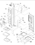Diagram for 12 - Refrigerator/freezer Shelves/hinges