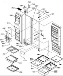 Diagram for 12 - Ref/fz Shelves, Lights, And Hinges