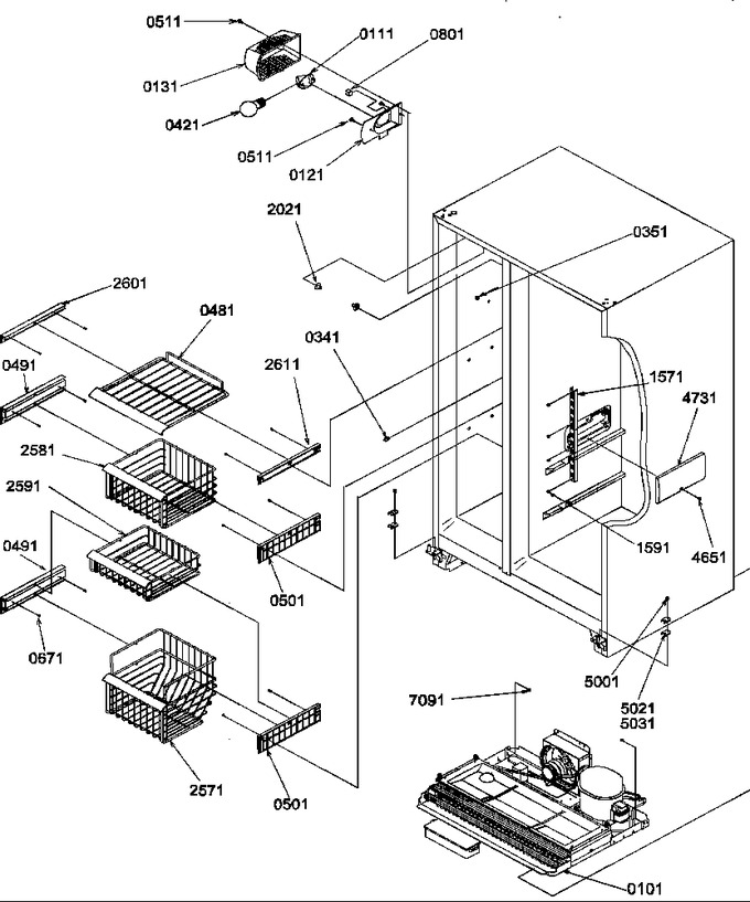 Diagram for SRDE25TE (BOM: P1190311W E)