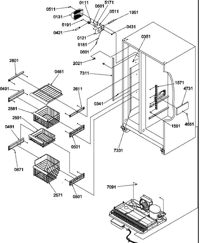 Diagram for SRDE528TBW (BOM: P1312602W W)