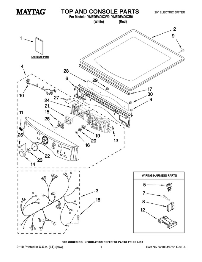 Diagram for YMEDE400XW0