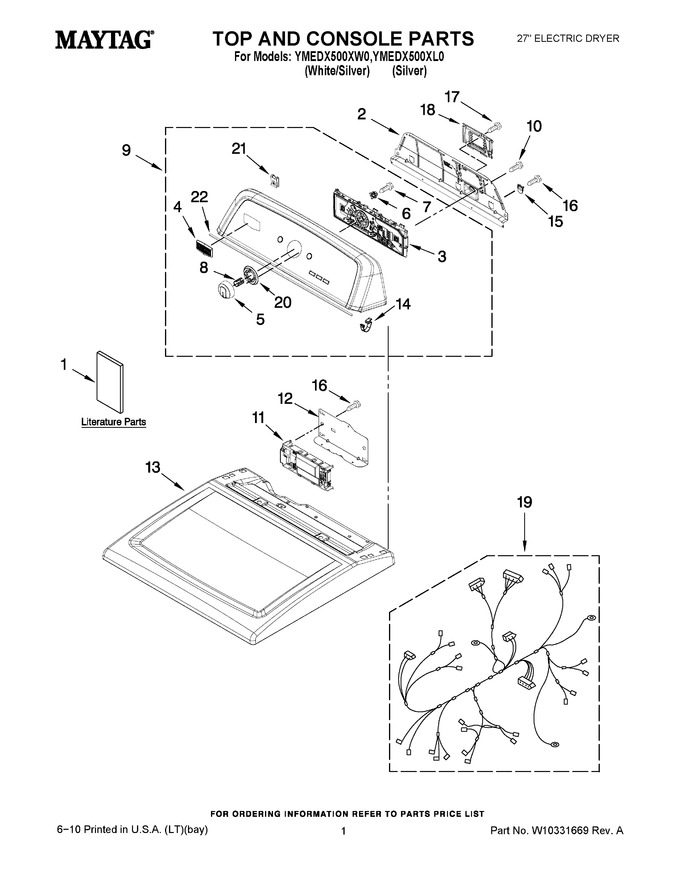 Diagram for YMEDX500XL0