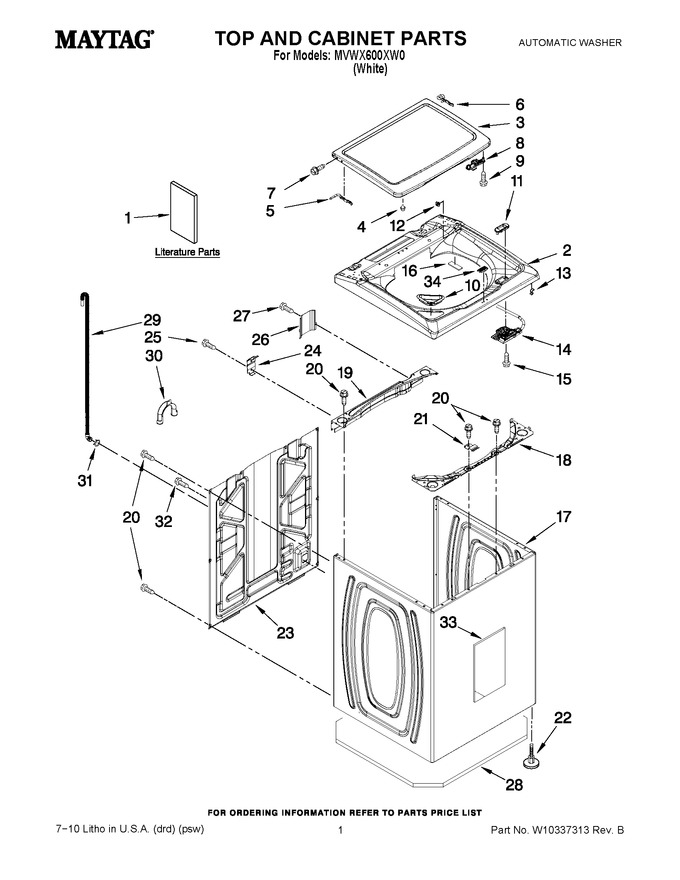 Diagram for MVWX600XW0