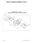 Diagram for 05 - 8557891 Burner Assembly Parts
