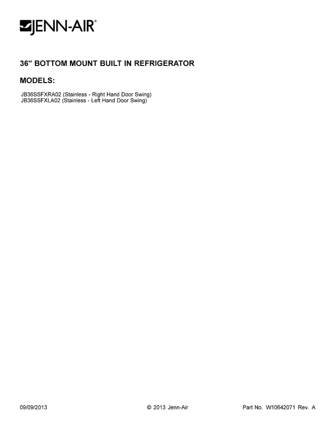 Diagram for JB36SSFXRA02