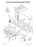 Diagram for 02 - Cooktop, Burner And Grate Parts