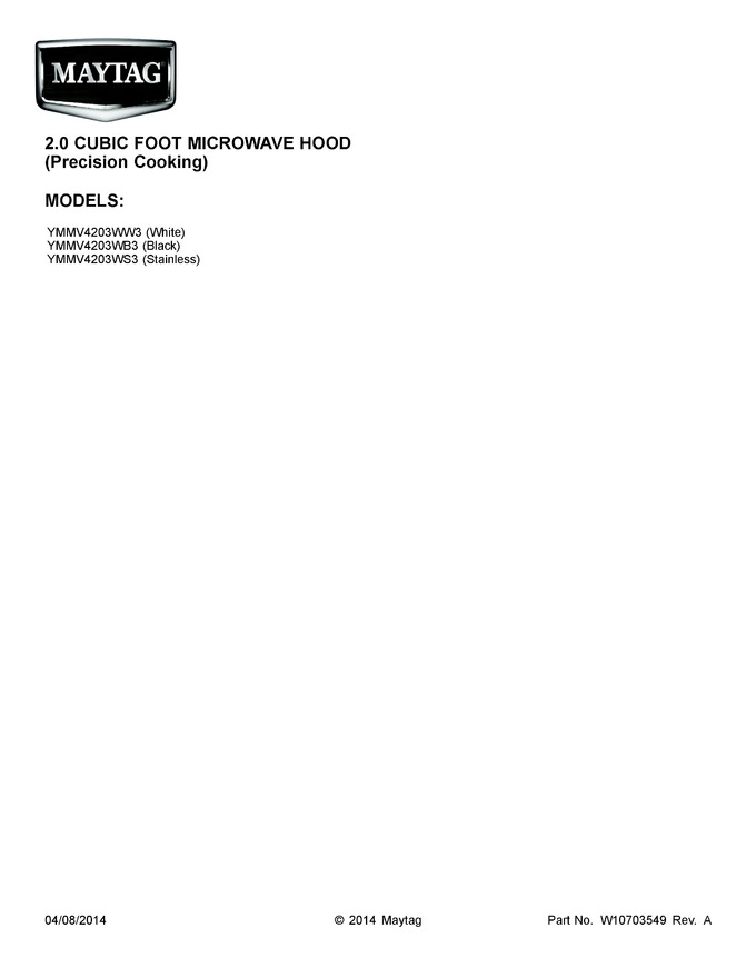 Diagram for YMMV4203WW3