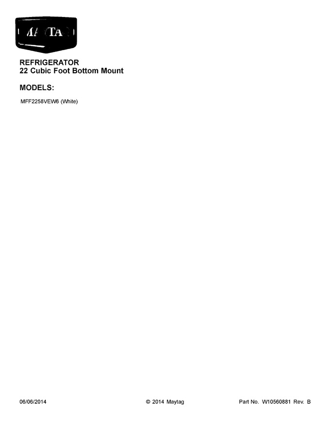 Diagram for MFF2258VEW6
