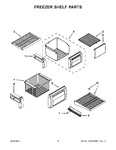 Diagram for 08 - Freezer Shelf Parts