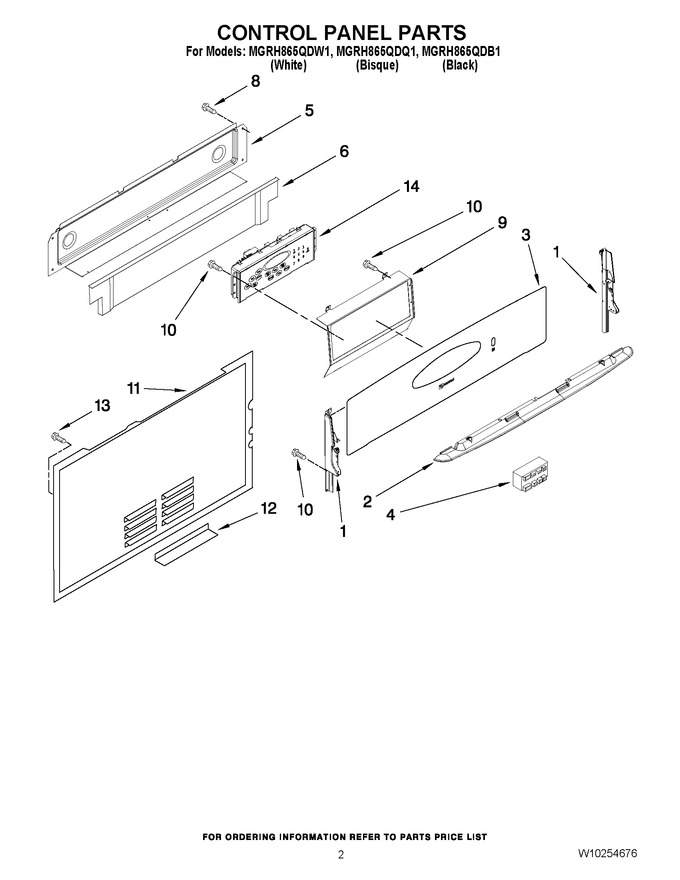Diagram for MGRH865QDW1