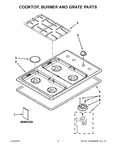 Diagram for 02 - Cooktop, Burner And Grate Parts