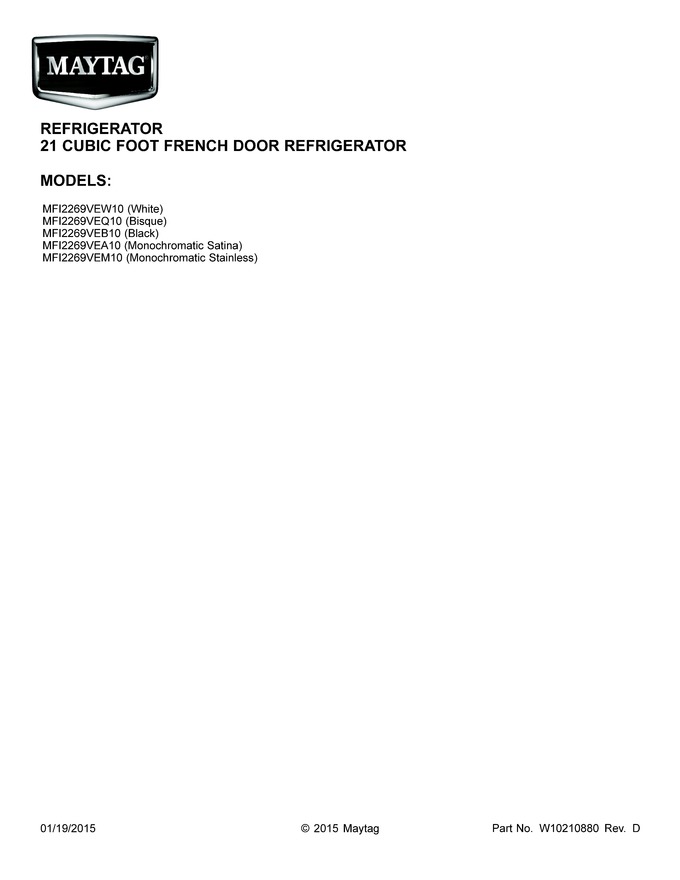 Diagram for MFI2269VEA10
