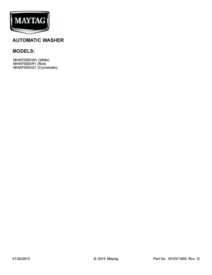 Diagram for MHW7000XR1
