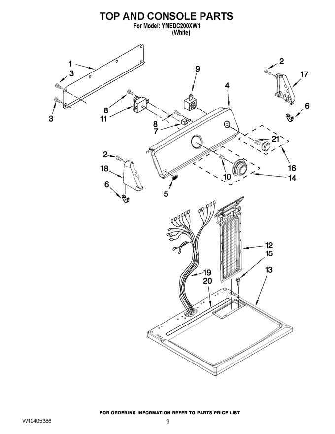 Diagram for YMEDC200XW1