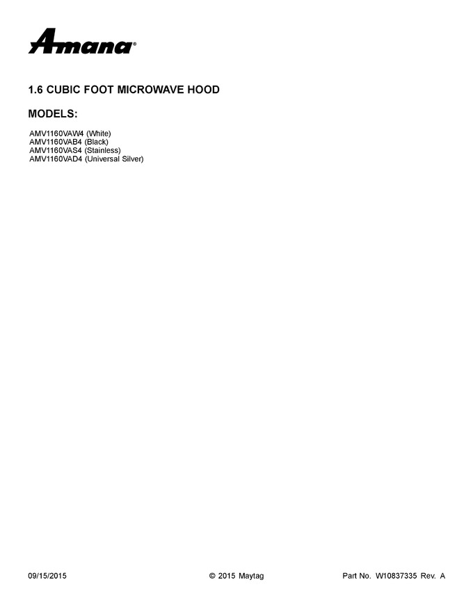 Diagram for AMV1160VAW4