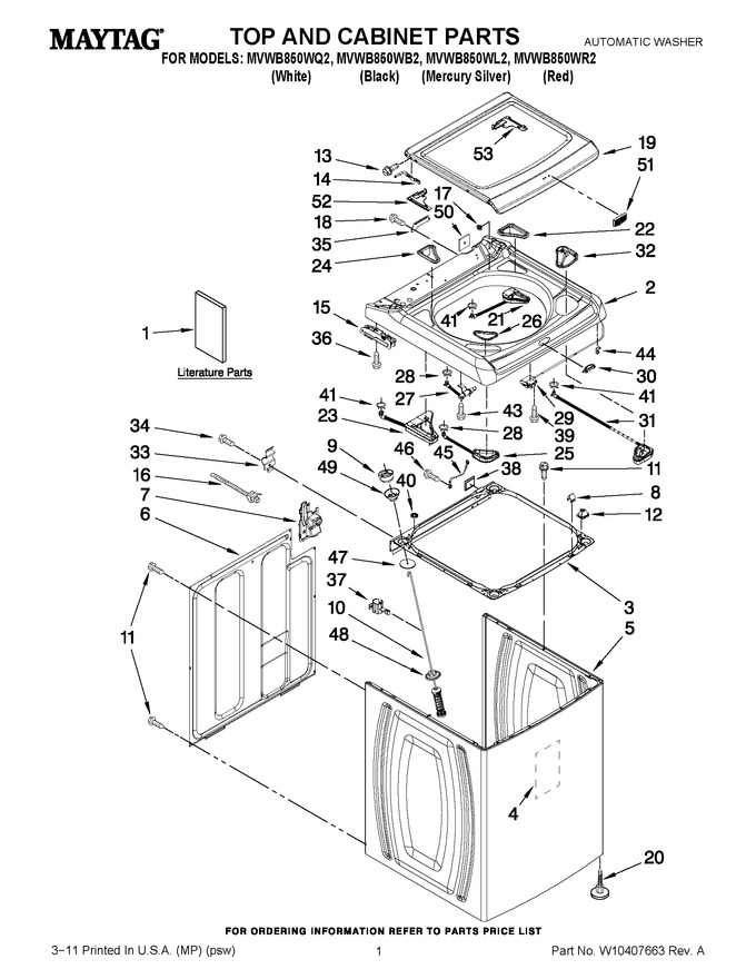 Diagram for MVWB850WB2