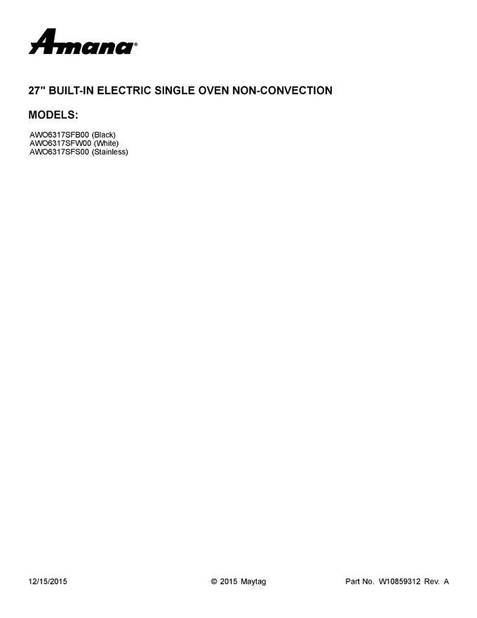 Diagram for AWO6317SFW00