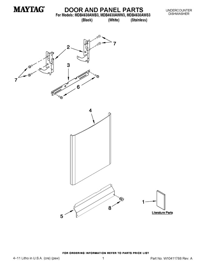 Diagram for MDB4630AWW3