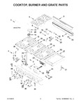 Diagram for 02 - Cooktop, Burner And Grate Parts