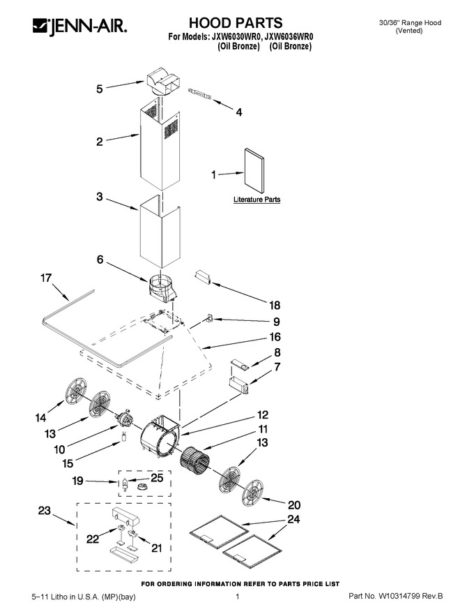 Diagram for JXW6030WR0